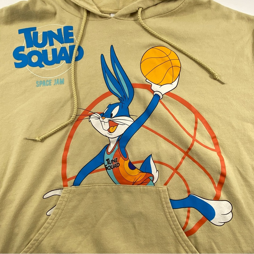 Space Jam A New Legacy Tune Squad Bugs Bunny Hoodie Tan Size Large - Picture 4 of 15